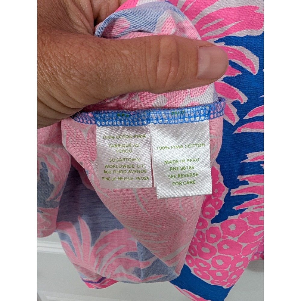 Lilly Pulitzer “Blue Haven Little Flamenco" Pineapple Kristen Womens Dress XL - Picture 6 of 7